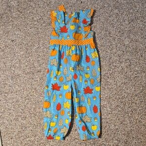Eleanor Rose Vibrant Blue and Orange Jumpsuit Size 3